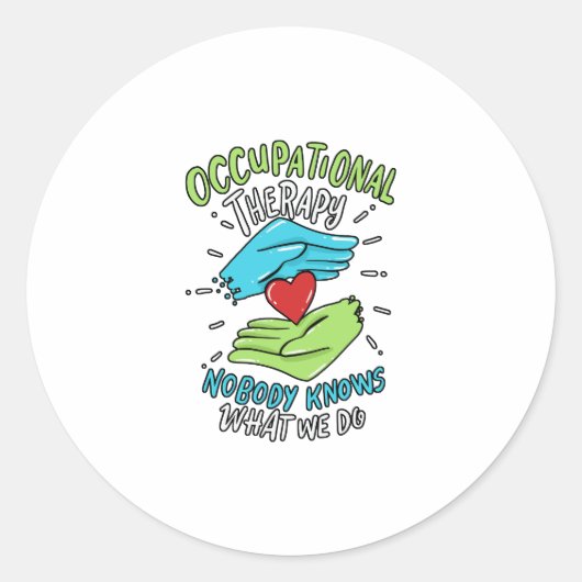 職業セラピーセラピストナース贈与 ラウンドシール (正面)