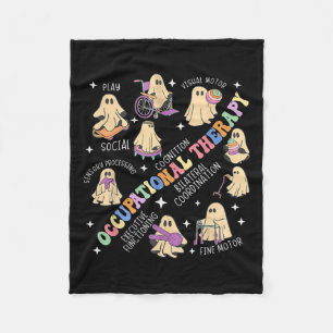 職業セラピーセラピストハロウィン不気味Ot フリースブランケット