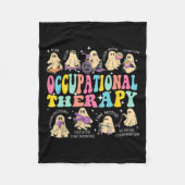 職業セラピーセラピストハロウィン不気味Ot フリースブランケット (正面)