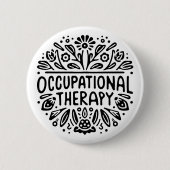 職業セラピーセラピスト 缶バッジ (正面)