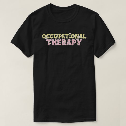 職業セラピーレトロフローラ Tシャツ (デザイン正面)