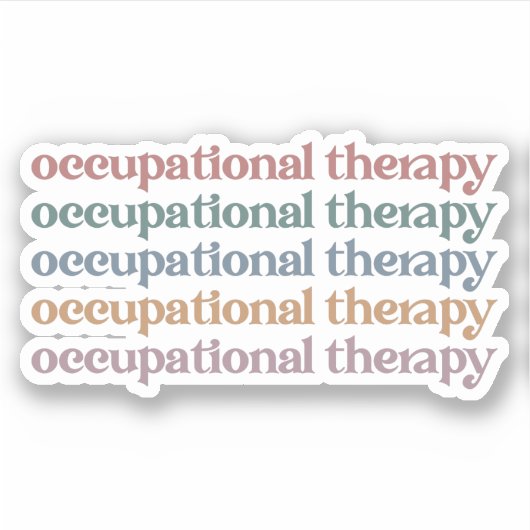 職業セラピーレトロOT学生グラッドギフト シール (正面)