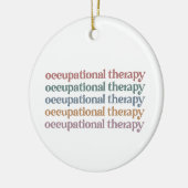職業セラピーレトロOT学生グラッドギフト セラミックオーナメント (左)