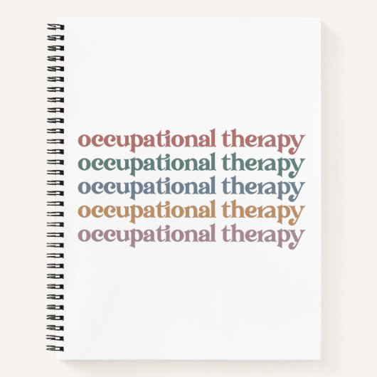 職業セラピーレトロOT学生グラッドギフト ノートブック (正面)