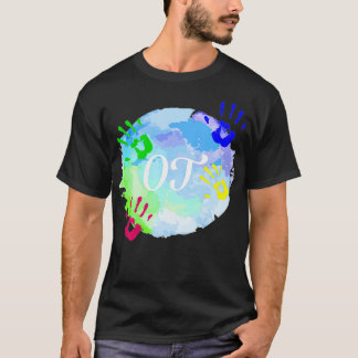 職業セラピー月OT分隊かわいい手Gif Tシャツ
