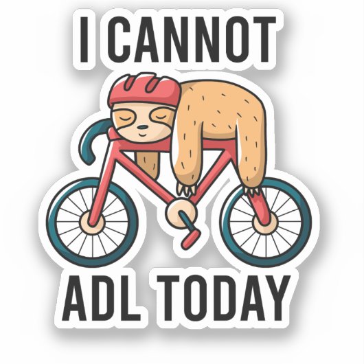 職業セラピー、Bike Sloth Lover、BCBA シール (正面)