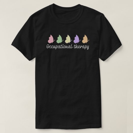 職業セラピーOTかわいいハート Tシャツ (デザイン正面)