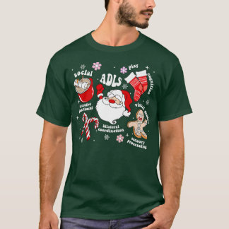 職業セラピーOTクリスマスサンタクリスマスホリド Tシャツ