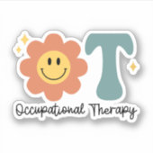 職業セラピーOTステッカー、OTセラピストギフト シール (正面)