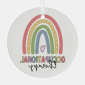 職業セラピーOTセラピストレインボー ガラスオーナメント (裏面)