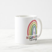 職業セラピーOTセラピストレインボー コーヒーマグカップ (正面右)