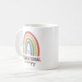 職業セラピーOTセラピストレインボー コーヒーマグカップ (正面左)