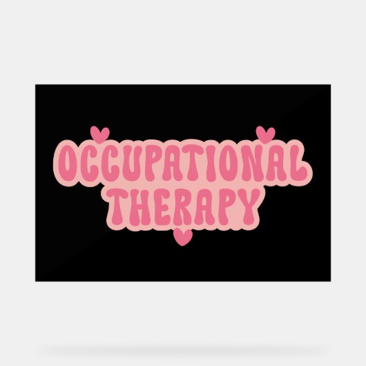 職業セラピーOT アクリルサイン (正面)