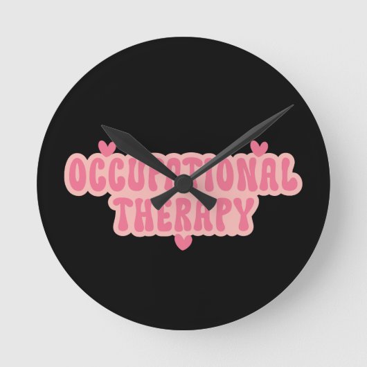 職業セラピーOT ラウンド壁時計 (正面)