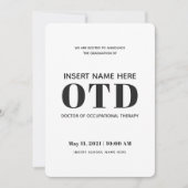 職業セラピーOTD卒業発表 案内状 (正面)