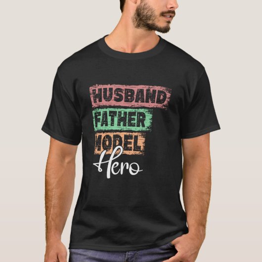 職業パパヒーロー父モデル1 Tシャツ (正面)