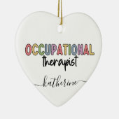 職業パーソナライズされたセラピストOTカワイイ セラミックオーナメント (右)