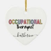 職業パーソナライズされたセラピストOTカワイイ セラミックオーナメント (正面)