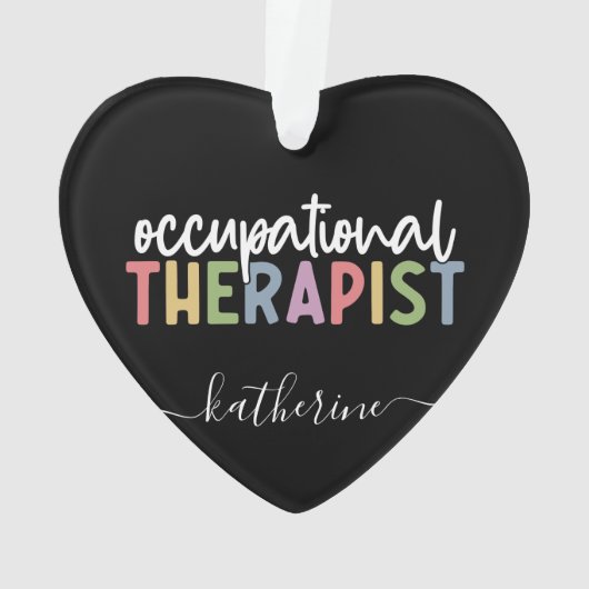 職業パーソナライズされたセラピストOTギフト オーナメント (裏面)