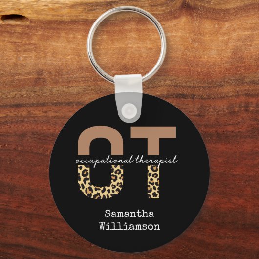 職業パーソナライズされたセラピストOTギフト キーホルダー (正面)