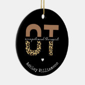 職業パーソナライズされたセラピストOTギフト セラミックオーナメント (右)