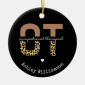 職業パーソナライズされたセラピストOTギフト セラミックオーナメント (正面)