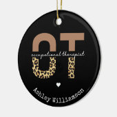 職業パーソナライズされたセラピストOTギフト セラミックオーナメント (左)