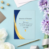 職業パーソナライズされた-エレガント金ゴールドと青 アクリル招待状 (インサイチュ (ウェディング))