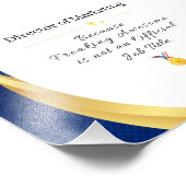 職業パーソナライズされた-エレガント金ゴールドと青 フォトプリント            (角)