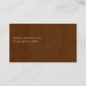 職業モダンの茶色の名刺 名刺 (裏面)