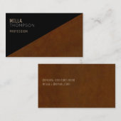 職業モダンの茶色の名刺 名刺 (正面/裏面)