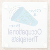 職業上のセラピスト ガラスコースター (裏面)