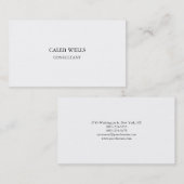 職業平野シンプル白の魅力の両面 名刺 (正面/裏面)