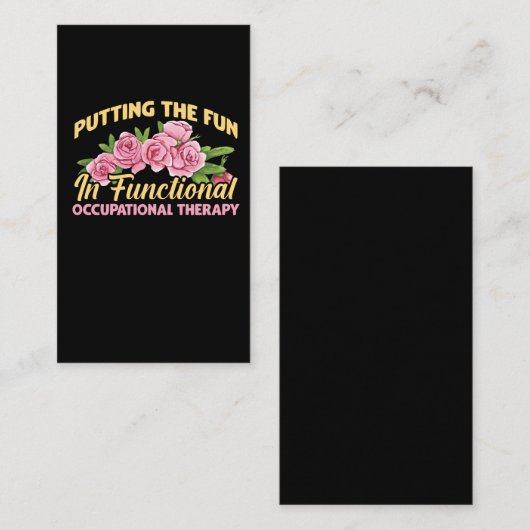 職業性セラピストフラワーOTセラピー贈与 名刺 (正面/裏面)