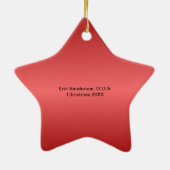 職業歯科医の専門の男性のパーソナライズ セラミックオーナメント (裏面)