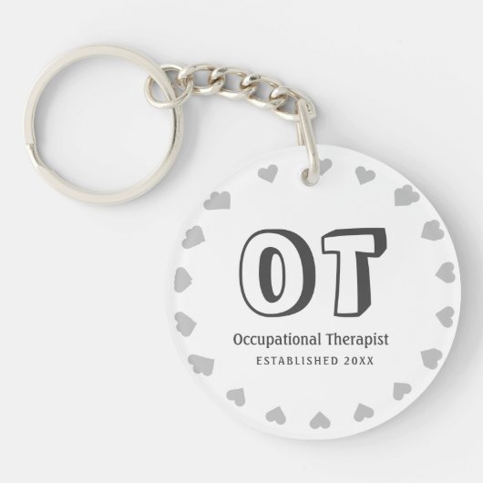 職業用セラピストKeychainのパーソナライズ キーホルダー (正面)