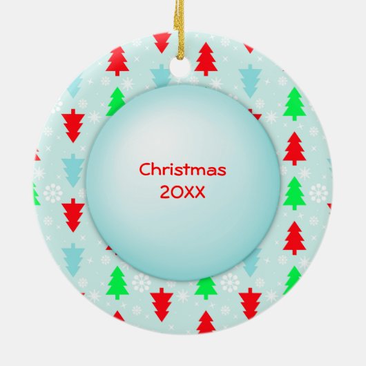 職業男性の美容師のクリスマスのカスタム セラミックオーナメント (裏面)