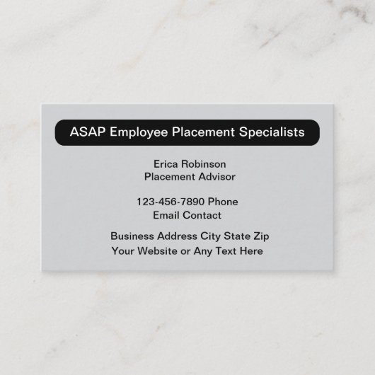 職業紹介責任者 名刺 (正面)