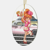 職業 – ウェイトレス – SRF セラミックオーナメント (左)