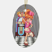 職業 – ウェイトレス – SRF セラミックオーナメント (左)