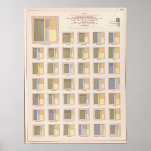 職業、在学中、米国リトグラフ ポスター (正面)