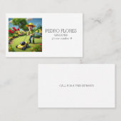 「職業、庭師」 名刺 (正面/裏面)