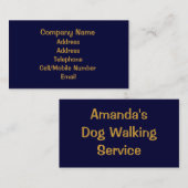 職業、犬の歩く。 名刺 (正面/裏面)