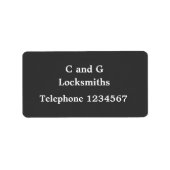 職業、錠前職人 ラベル (正面)