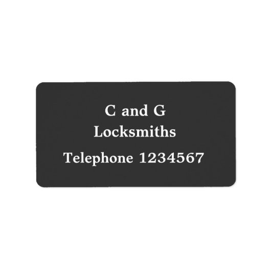 職業、錠前職人 ラベル (正面)