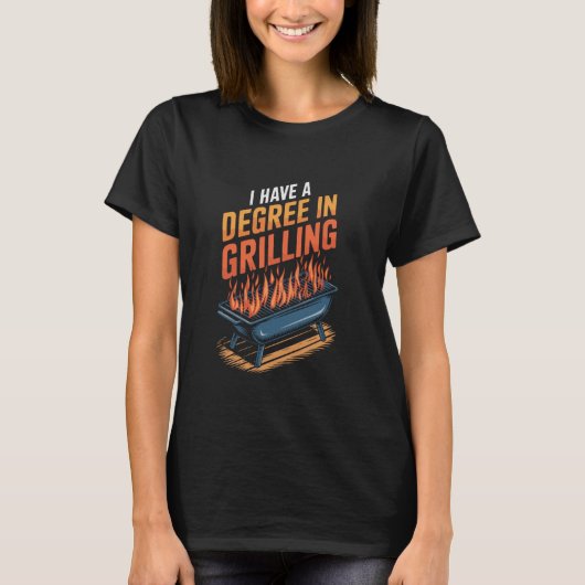 肉おもしろい喫煙・肉用BBQグリラー引用文 Tシャツ (正面)