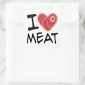 肉が大好き スクエアシール (バッグ)