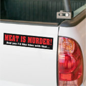 肉が殺された!そしてYes私はそれと一緒にフライドポテトが欲しい バンパーステッカー (トラック上)