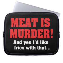 肉が殺された！そしてYes私はそれと一緒にフライドポテトが欲しい ラップトップスリーブ