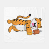 肉とトラ フリースブランケット (正面(横))